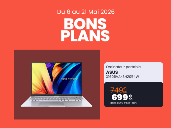 Ordinateur portable ASUS X1605VA-SH2054W à 699€