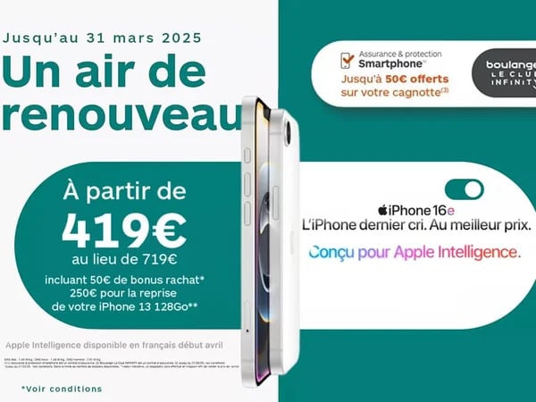 Apple iphone 16 à Boulanger Bordeaux Libourne
