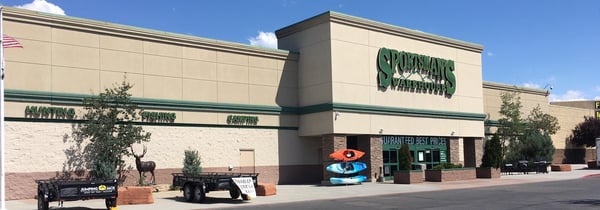 The front entrance of Sportsman's Warehouse in Reno