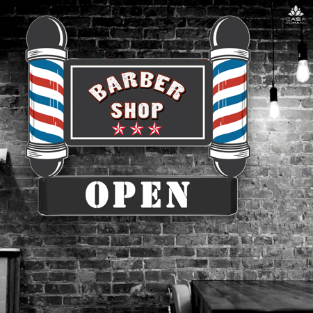 Blechschild BARBER SHOP OPEN  • sofort verfügbar