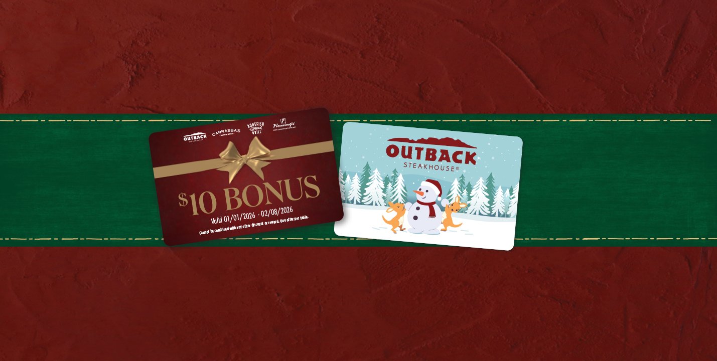 Outback Steakhouse Holiday Gift Cards