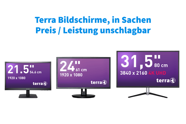 24 bis 80Zoll - und bereits ab CHF 99.- zu haben (24 Zoll)