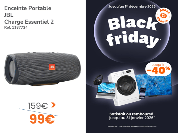 Sélection Black Friday Enceinte Portable à Boulanger La Rochelle Angoulins