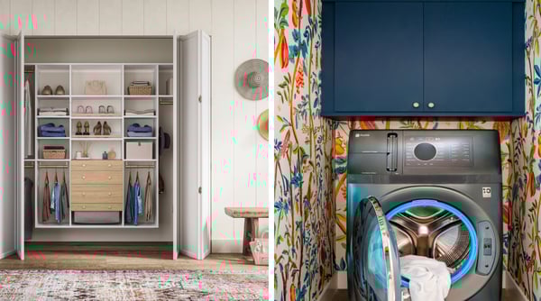 Reach in closet, laundry room storage