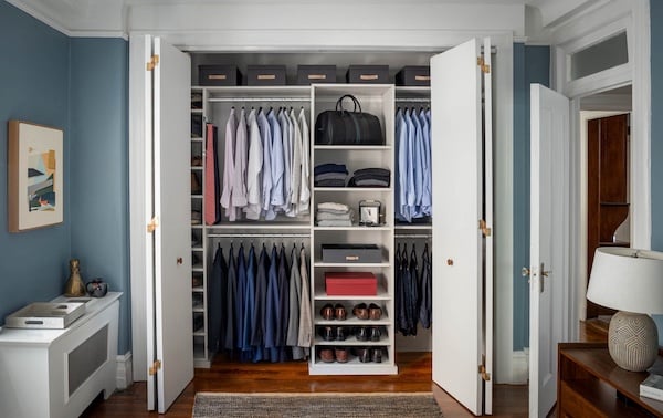 custom reach in closet for him