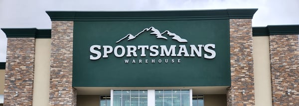 The front entrance of Sportsman's Warehouse in Saratoga Springs