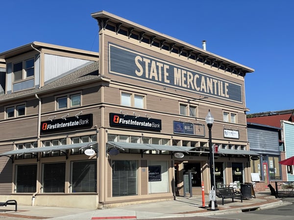 Exterior image of First Interstate Bank in Louisville, Colorado.