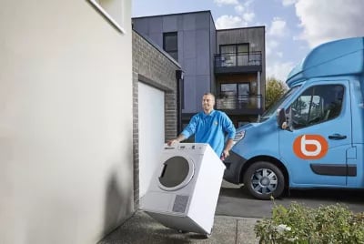 Simplifiez vous la vie!
 Nos livreurs  vous livrent, installent votre nouveau produit*, sans oublier la recupération et le recyclage de votre ancien.
*voir les conditions sur notre site Boulanger.com