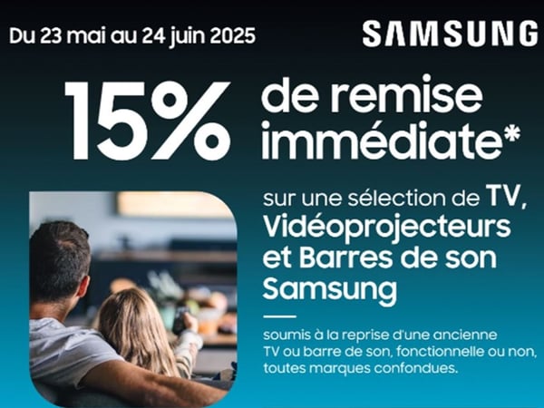 Offre TV et Barre de son Samsung à  Boulanger La Rochelle Angoulins