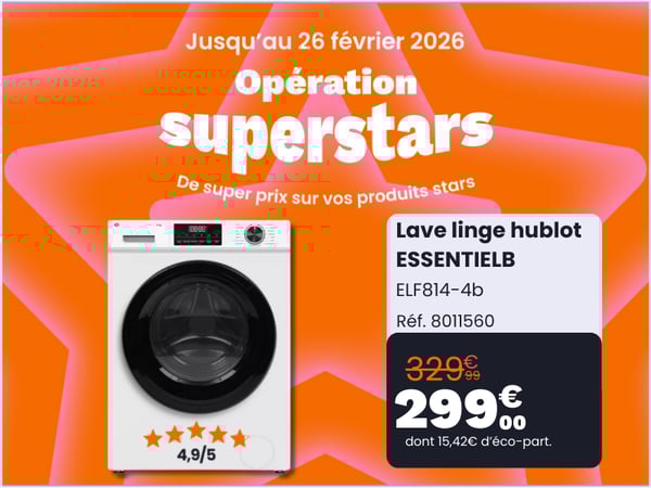 Lave linge hublot ESSENTIELB ELF814-4b