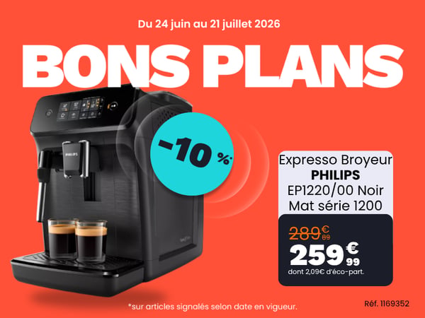 Expresso Broyeur PHILIPS EP1220/00 Noir Mat série 1200