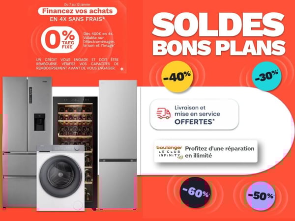 Soldes réfrigérateurs et ouverture exceptionnelle dimanche 11 janvier