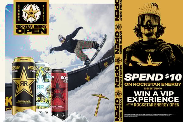 spend ten dollars on rockstar energy drinks and enter to win