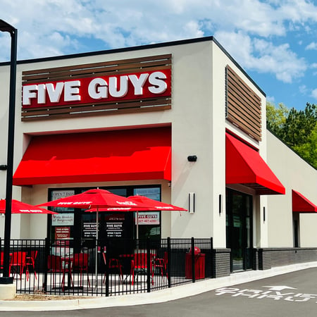 Five Guys at 5413 US 280 in Hoover, Alabama.