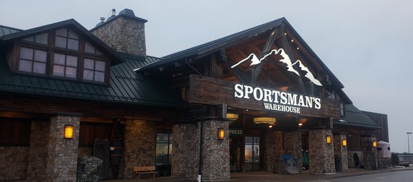 The front entrance of Sportsman's Warehouse in Erie