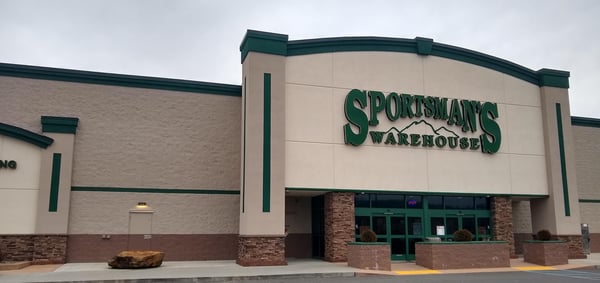 The front entrance of Sportsman's Warehouse in Morgantown