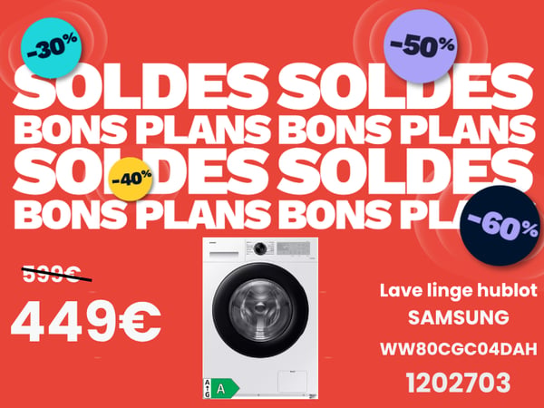SAMSUNG Lave linge hublot SAMSUNG WW80CGC04DAH