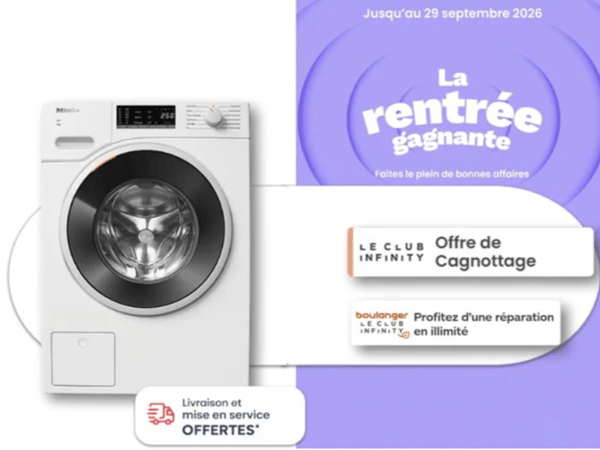 Vous recherchez un lave linge Miele à Poitiers? Profitez de la livraison & mise en service OFFERTES pour ce lave linge Miele à Boulanger Poitiers Sud