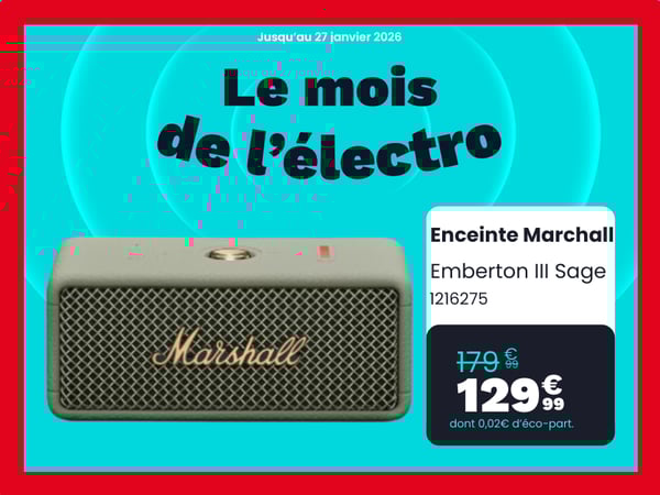 Enceinte portable MARSHALL Emberton III Sage