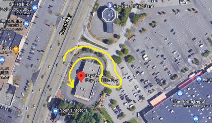 600 Broadway Saugus MA Bay State PT/ MCR Clinic on map.