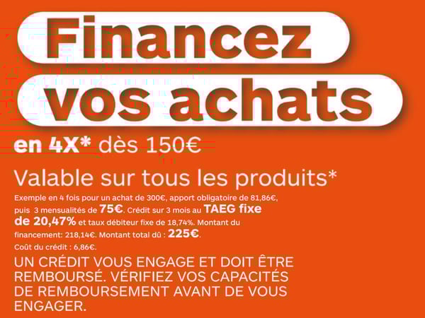 financement 4X fois apple samsung lg philips delonghi electrolux
four lave linge refrigerateur tv ordinateur pc portable
boulanger agen boé