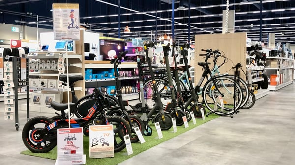 L'espace trottinettes électriques et vélos de votre magasin Boulanger Roncq-Tourcoing.