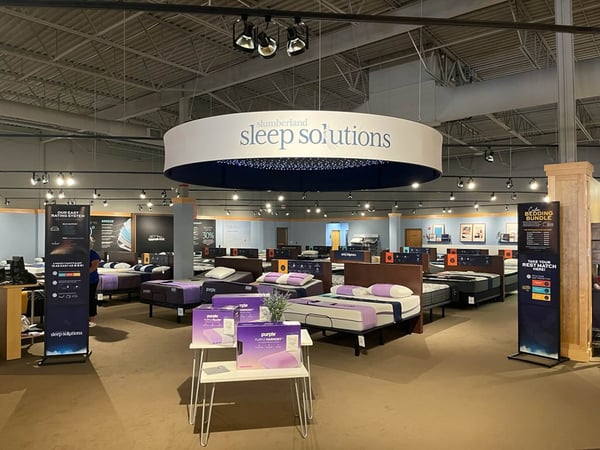 Rockford Slumberland Furniture Sleep Solutions mattress section