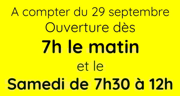 Biogroup Maine Anjou - Allonnes - Nouveaux horaires