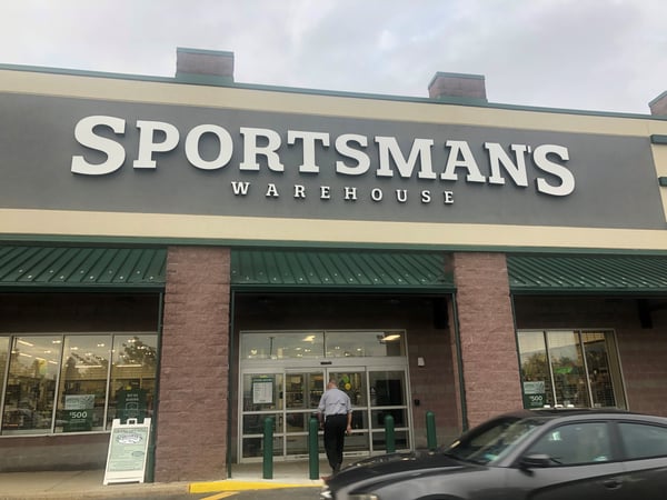 The front entrance of Sportsman's Warehouse in Warminster