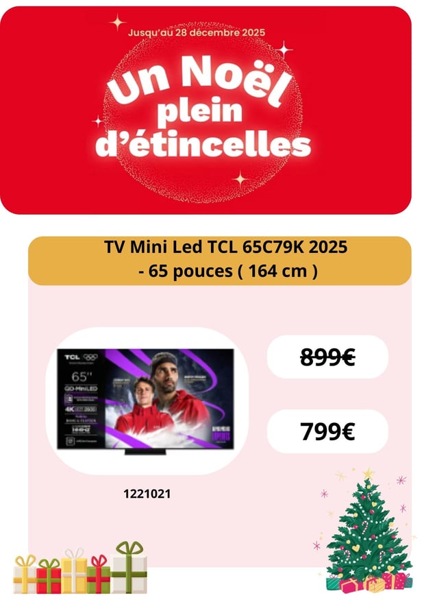 TV Mini Led TCL 65C79K 2025 - 65 pouces ( 164 cm )