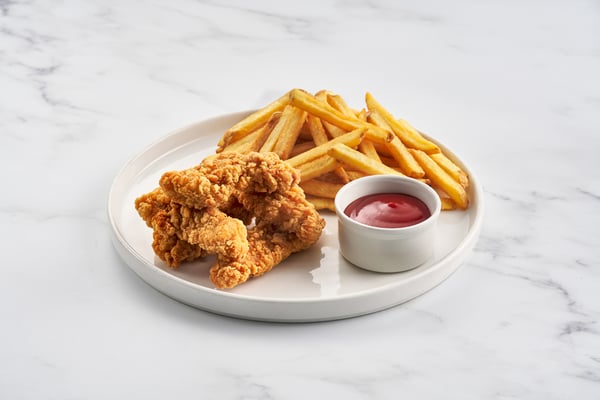 CHICKEN STRIPS AND CHIPS