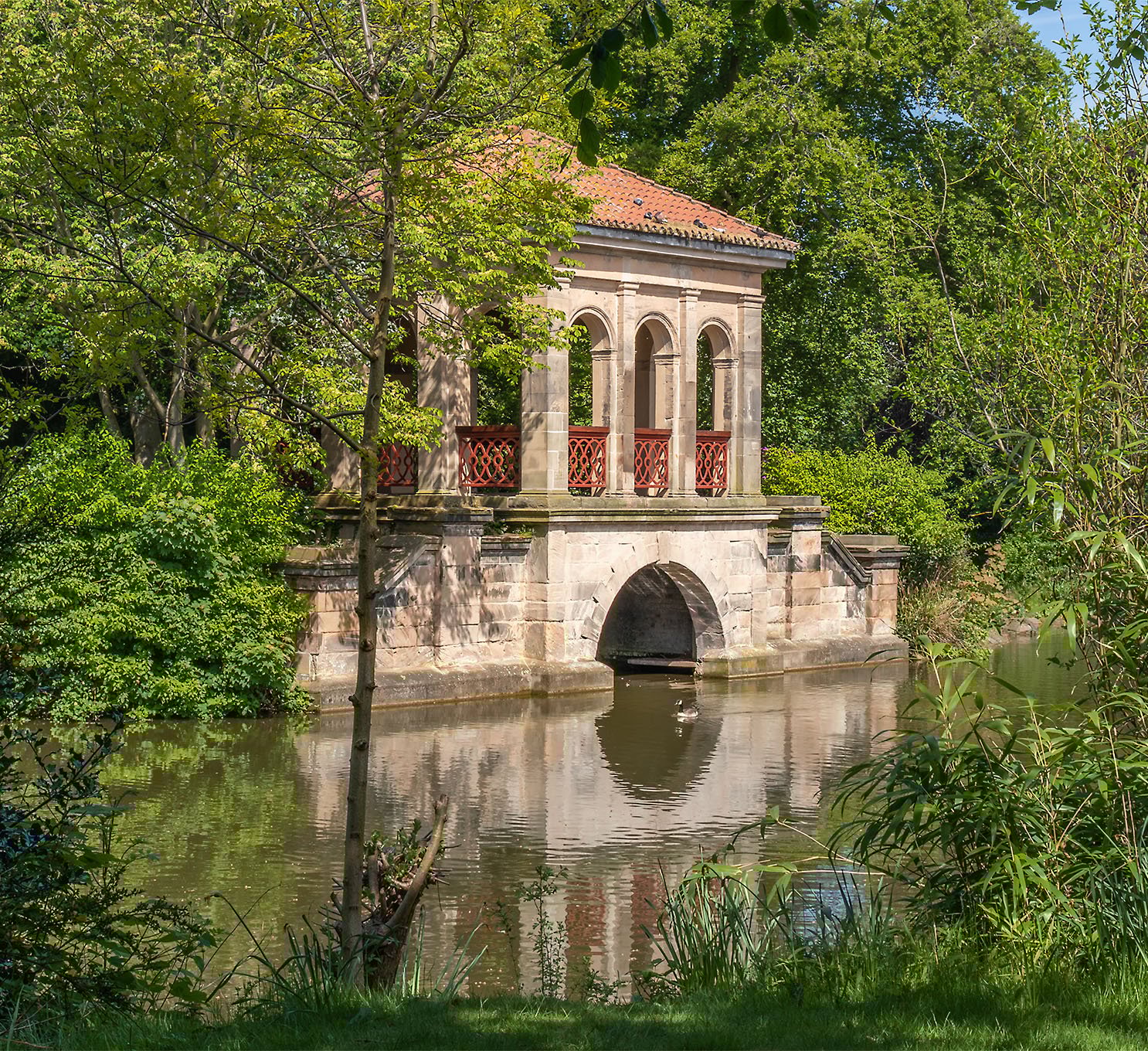 Birkenhead Park boathouse near Upton