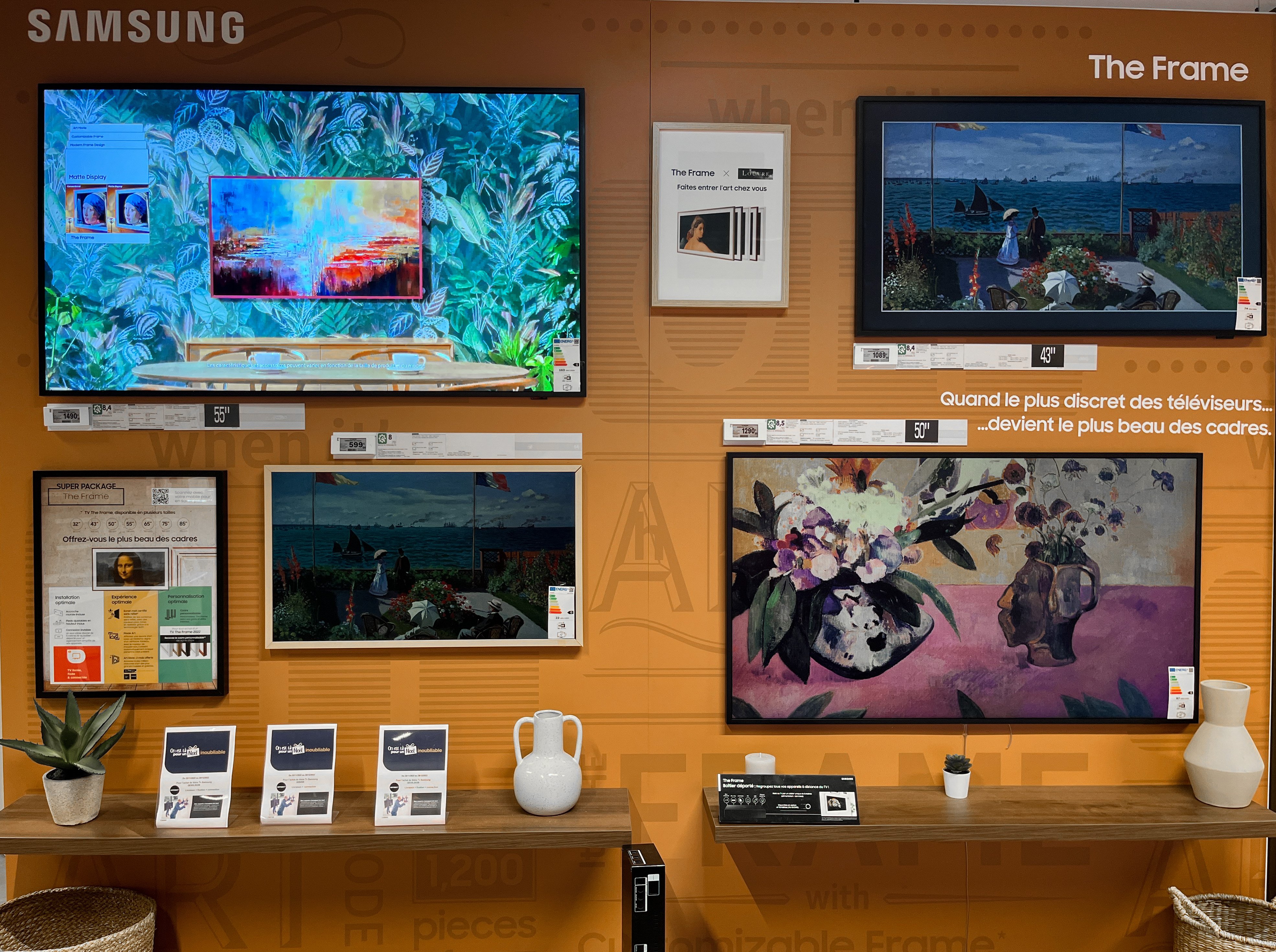 Rayon des télévisions Samsung The Frame du magasin Aix-en-Provence