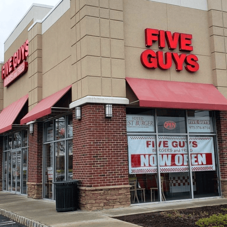 Five Guys at 201 Route 22 East in Springfield, NJ.