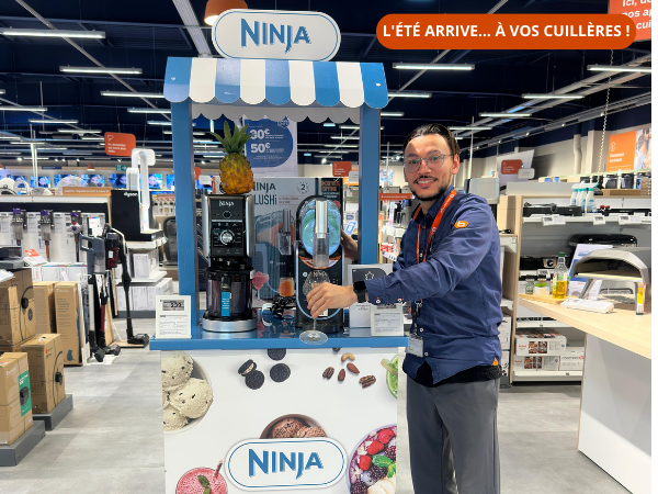 Achetez le Ninja Slushi et la Cremi Deluxe chez Boulanger Alès, Quai du Mas d’Hours, 30100 Alès. Préparez des granités, cocktails glacés, glaces, sorbets et desserts glacés maison facilement avec Ninja. Idéal pour l'été à Alès, Gard.