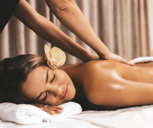 Woodhouse Spa Rosé Massage by FarmHouse Fresh® – October seasonal treatment with sugar, shea butter, winery grapes, and whipped peptide mousse. A portion of every service supports the Susan G. Komen® Breast Cancer Foundation.