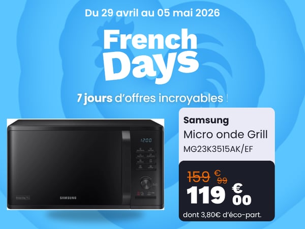 Micro ondes grill SAMSUNG MG23K3515AK/EF