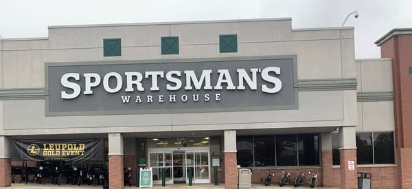 The front entrance of Sportsman's Warehouse in Pittsburgh