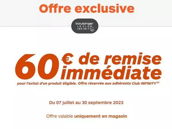 60€ de remise immédiate dans votre Boulanger Waziers - Douai