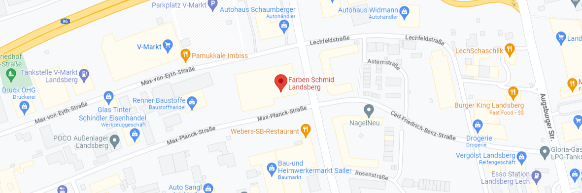 Karte des Standorts Farben Schmid Landsberg