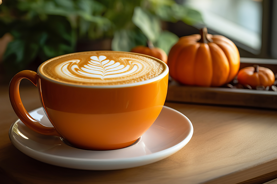 pumpkin spice latte in a cup