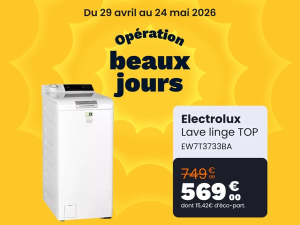 Lave linge top ELECTROLUX EW7T3733BA