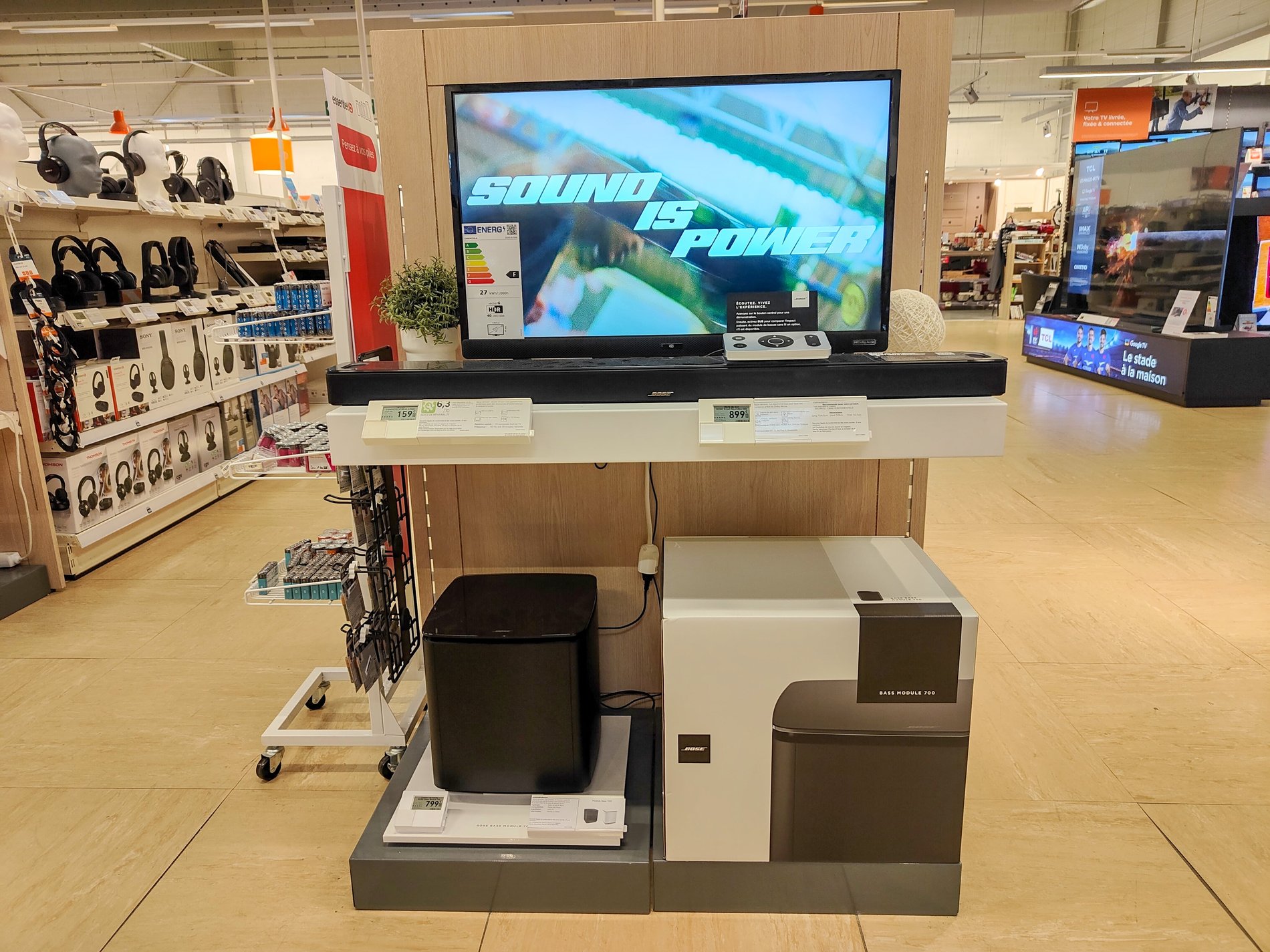 Barre de Son Bose. Venez tester les barre de sons Bose Soundbar 800 ou Bose Soundbar Ultra dans votre magasin Boulanger La Roche sur Yon.