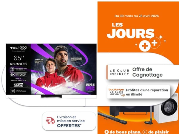 Changez de télé sans exploser votre budget ! FANS de sport, vous voulez vous préparer pour les grands matchs? Les jours ++ sont là ! chez Boulanger Bordeaux Mérignac, venez découvrir notre large gamme et nos produits exceptionnels dès le 30 mars.