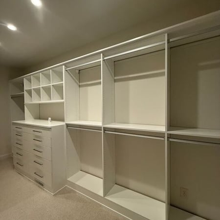 Richmond - Custom closets - White storage, racks, and drawers