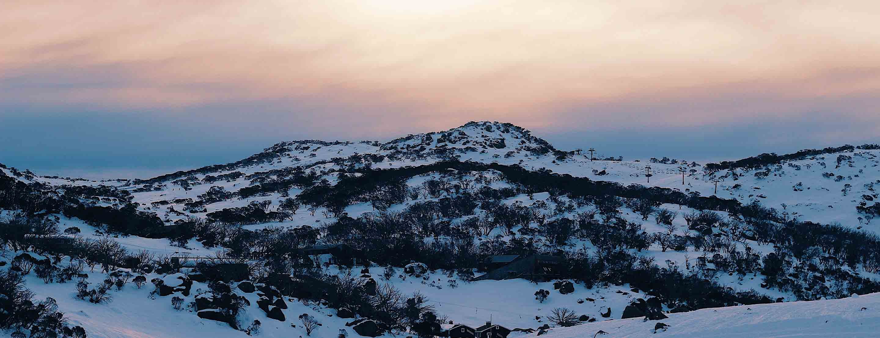 Snow capped mountains at Perisher near Jindabyne