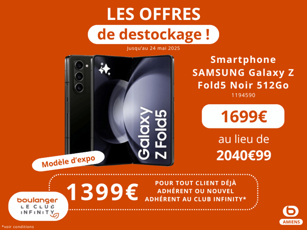 Smartphone SAMSUNG Galaxy Z Fold5 , offre destockage