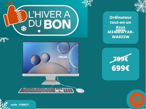 Retrouvez l' Ordinateur tout-en-un Asus M3400WYAK-WA033W dans votre magasin Boulanger Boulogne sur mer