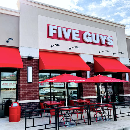 Five Guys at 5431 Patrick Way in Trussville, Alabama.
