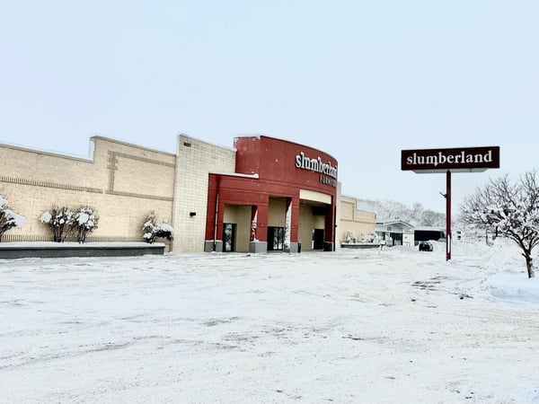 Slumberland Furniture Store in Eau Claire,  WI - Storefront Wide View Left